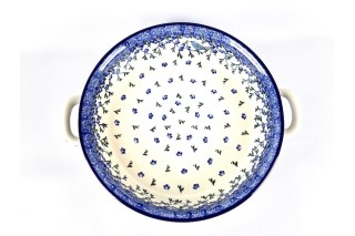 420 Bunzlau Ronde schaal met open handvaten 1935X  Ronde Schalen